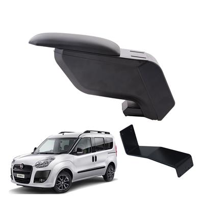 Fiat Doblo 2015 Delmesiz Çelik Ayaklı Siyah Kolçak Kol Dayama