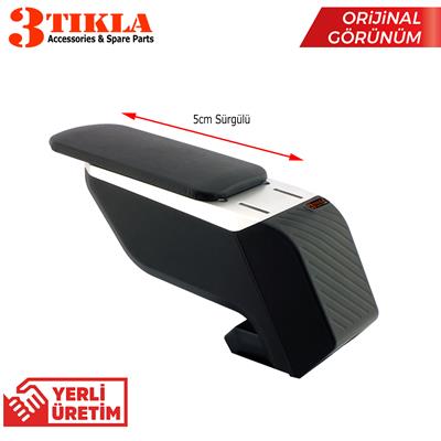 Ford Connect 2011-2017 Premium HQ Lüks ABS Ayaklı Gri-Siyah Kolçak