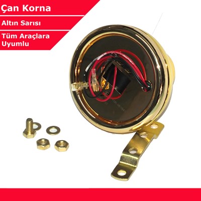 Gold Serisi Çan Tramvay Korna Tekli Krom  Röle Gerekmez  Kolay Montaj