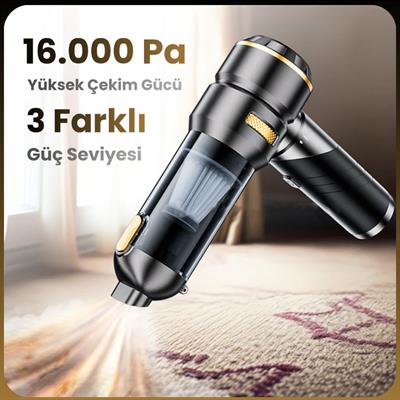 Harvox Ev ve Araç Süpürgesi HXVC-002 18.000PA  6000mAh