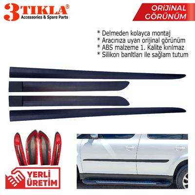 Honda City 2019-2023 Kırılmaz ABS Yan Kapı Koruma Çıtası Siyah 1. Kalite Yerli-
