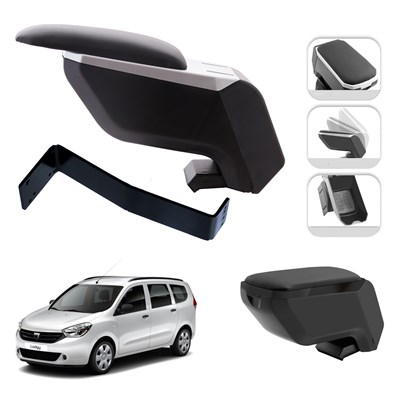 Mis Paket Dacia Lodgy 2010-2023 Delmesiz Çelik Ayaklı Kolçak + Askılı Koku + Micro Fiber Bez + Torpido Süngeri