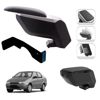 Mis Paket Fiat Siena Delmesiz Çelik Ayaklı Kolçak + Askılı Koku + Micro Fiber Bez + Torpido Süngeri