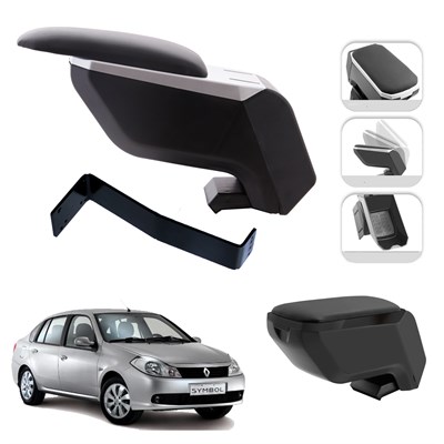 Mis Paket Renault Clio Symbol  1998-2013 Delmesiz Çelik Ayaklı Kolçak + Askılı Koku + Micro Fiber Bez + Torpido Süngeri