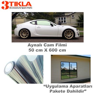 Oto/Ev Cam Filmi 50cmx600cm Aynalı