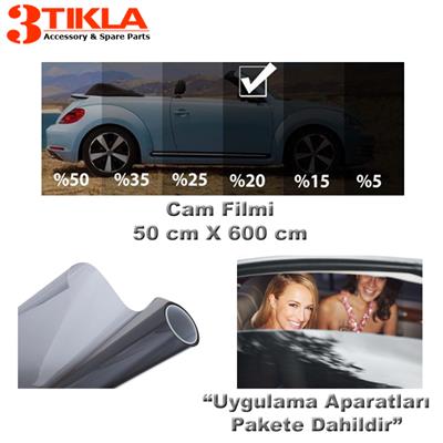 Oto/Ev Cam Filmi 50cmx600cm Black