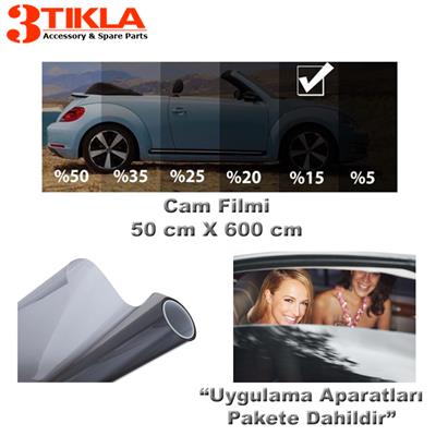 Oto/Ev Cam Filmi 50cmx600cm Dark Black