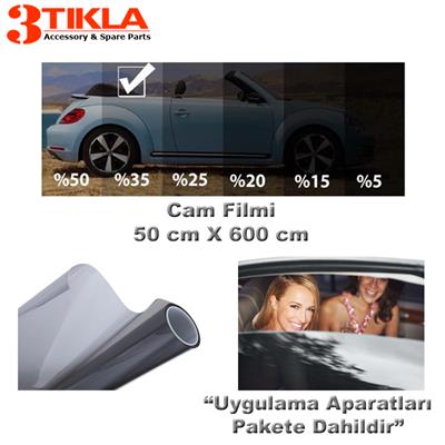 Oto/Ev Cam Filmi 50cmx600cm Light Black