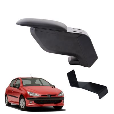 Peugeot 206 2003 Delmesiz Çelik Ayaklı Siyah Kolçak Kol Dayama