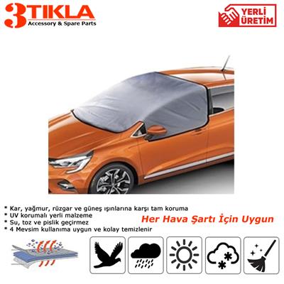 Pratik Çeyrek Branda 4 Mevsim Kullanımlı, Su, Kar, Çamur, Buz ve Toz dan Koruyan Miflonlu Koruyucu araç Örtüsü
