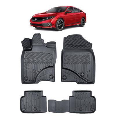 Premium Plus Honda Civic 2021-2026 Sonrası 3D Havuzlu Paspas Seti