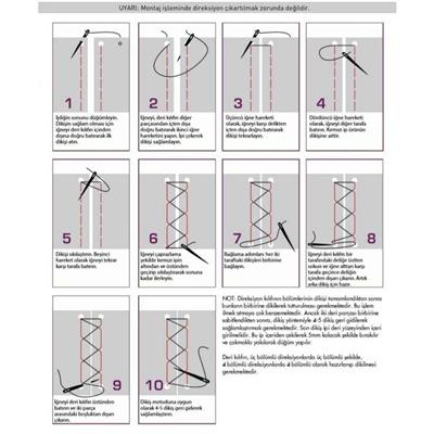 Premium Serisi Siyah direksiyon Kılıfı Kırmızı Dikişli 10cm Genişlik 