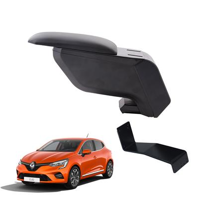 Renault Clio 5 2021 Delmesiz Çelik Ayaklı Siyah Kolçak Kol Dayama
