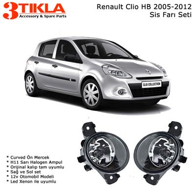 Renault Clio III HB 2005 Sis Farı Takımı Ampullü Tam uyumlu