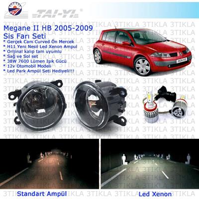 Renault Megane HB 2004-2008 Beyaz Led Xenon Sis Farı Seti