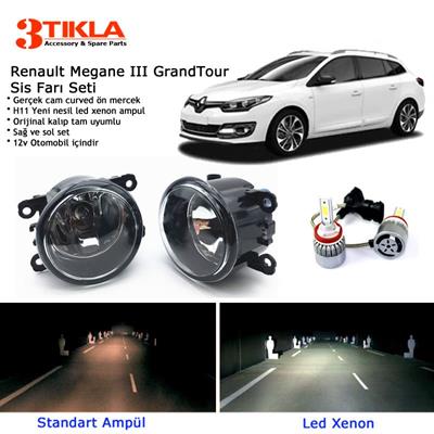 Renault Megane SW Grandtour 2008-2015 Beyaz Led Xenon Sis Farı Seti