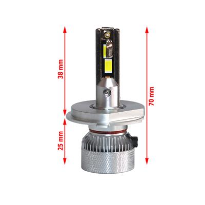 Saab 900 1978-1998 Far Ampulü  Mini Cosmo Beyaz H4 Mini Led Xenon Şimşek Etkili 15000 Lümen