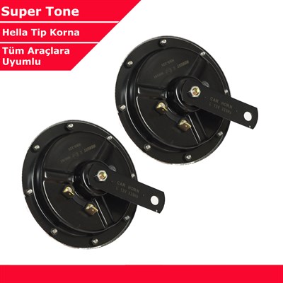 SuperTone Hella Tip Krom Korna 115dB 12V 2 Adet