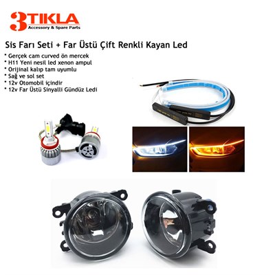 Symbol 2002-2007 Led Xenon Sis Farı + Far Üstü Kayan Led Seti