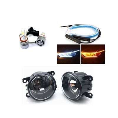 Renault Megane 2004-2012 Led Xenon Sis Farı + Far Üstü Kayan Led Seti