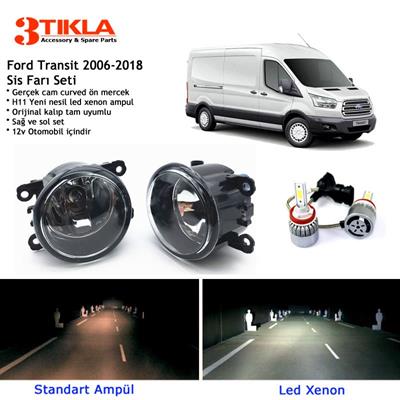 Transit 2006-2018 Beyaz Led Xenon Sis Farı Seti