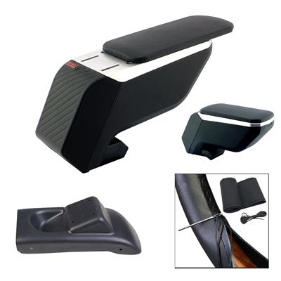 VW Caddy 2004-2015 Premium HQ Lüks ABS Ayaklı Gri-Siyah Kolçak