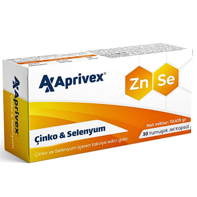 Aprivex Çinko-Selenyum 30 Yumuşak Kapsül
