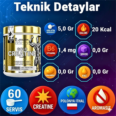 Kevin Levrone  Gold Creatine Monohydrate 300 gr 60 servis