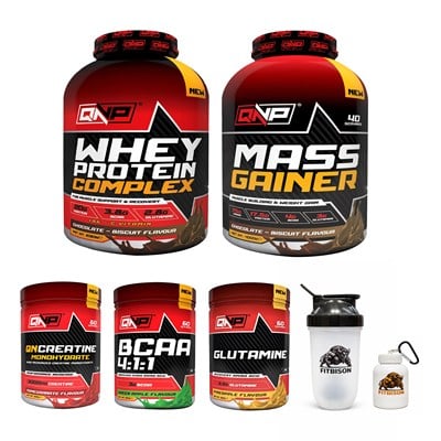Maksimum Kalori, Maksimum Kas Gelişim Paketi - 2023Gr Protein+4000Gr Mass Gaıner+300Gr Kreatin+300gr BCAA+300Gr Glutamin+Shaker+Maskot Toz Kabı 