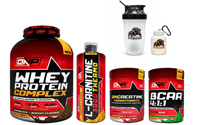 Maksimum Kas ve Form Paketi - 2023 G protein+300 Gr Bcaa+300 Gr Kreatin+1000 Ml L-Karnitin+Shaker+Toz kabı