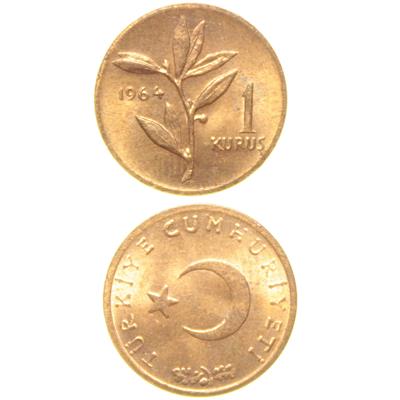 1 Kuruş - 1964  - ÇİL (TCM4)