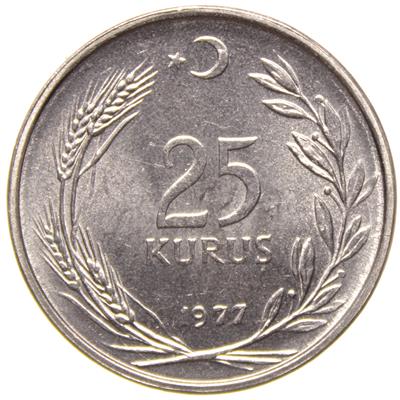 25 Kuruş - 1977  - ÇİL (TCM10)