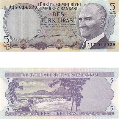 6. Emisyon Harf Takım 5 Lira - ÇİL - 12 Adet