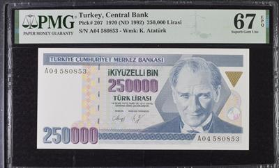 7. Emisyon 1. Tertip 250.000 Lira - ÇİL -  A04 - PMG 67