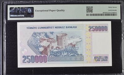 7. Emisyon 1. Tertip 250.000 Lira - A04 - PMG 67
