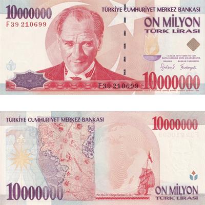 7. Emisyon 10.000.000 Lira - F39 - ÇİL 