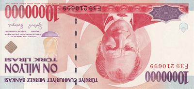 7. Emisyon 10.000.000 Lira - F39 - ÇİL 