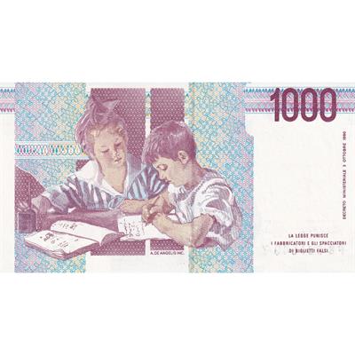 İtalya 1000 Liret - 1990 - ÇİL ( Maria Montessori )