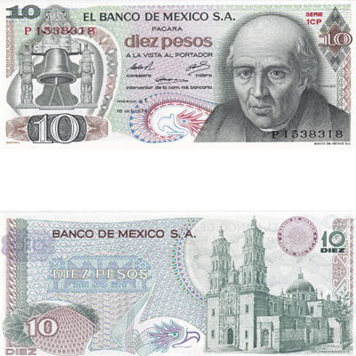 Meksika 10 Pesos - 1974 - ÇİL