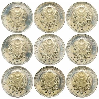 Osmanlı Padişahları Bimetal Hatıra Para Serisi 1-9