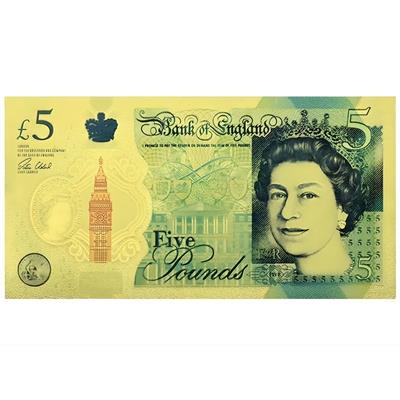 Renkli Altın Varak İngiltere 5 Pound - ÇİL