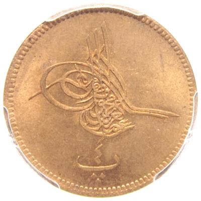 Sultan Abdülaziz 1277/4 Mısır Bakır 4 Para - PCGS MS64 Plus RD - ÇİL