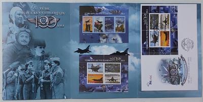 Türk Hava Kuvvetlerinin 100. Yılı - Portföy - 2011 (Hatıra Blok Pul, Limitli Blok Pul, FDC)