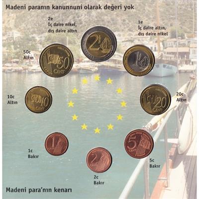 Türkiye Cumhuriyeti Euro Deneme Para Seti  - 2004