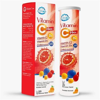 VİTAMİN C MAX EFERVESAN TABLET TAKVİYE EDİCİ GIDA