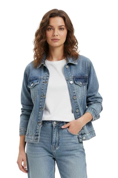 6009 Uzun Kol Cepli Jean Ceket Buzkar
