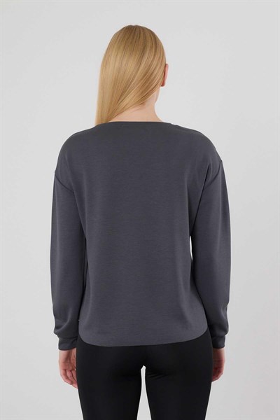 Antrasit Oval Kesim Oysho Sweat 3007