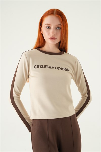 Bej Chelsea London Baskılı Badi 8341A