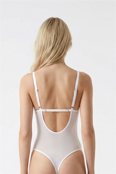Beyaz Dantel Detaylı Bodysuit 651