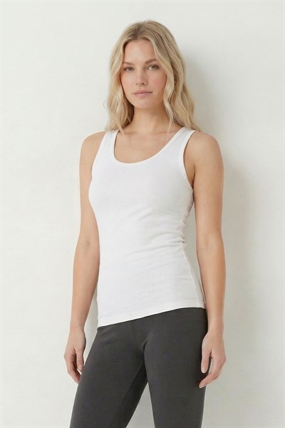 Beyaz Halter Yaka Atlet 5061